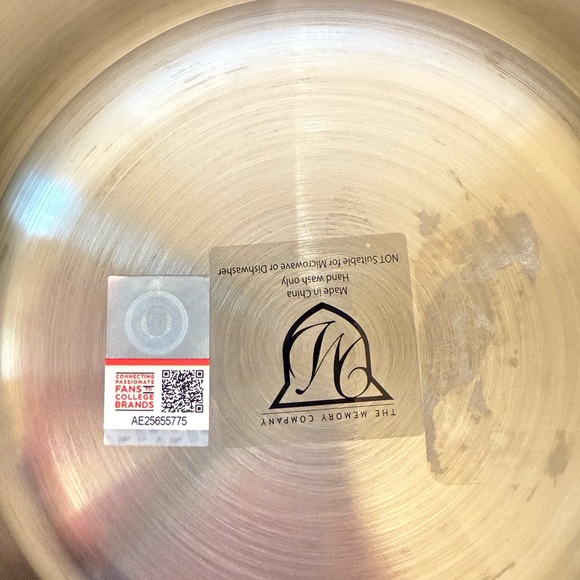 Orange Dog Bowl with Silver Interior - Picture 6 of 6